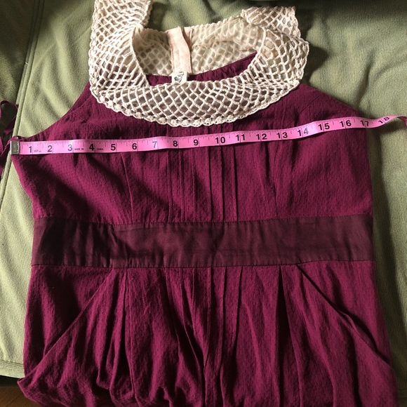 Burgundy Anthropologie dress size 8 - Picture 5 of 6